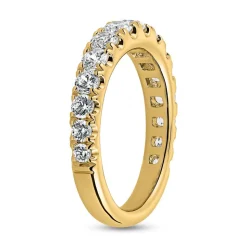 Gravierbarer Damenring mit Diamanten aus Gelbgold BDR0092-GSL