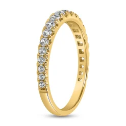 Gravierbarer Damenring mit Brillanten aus Gelbgold BDR0089-GSL