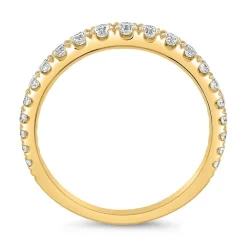 Gravierbarer Damenring mit Brillanten aus Gelbgold BDR0089-GSL