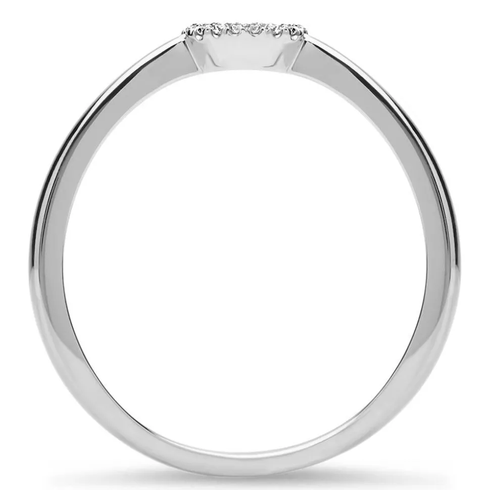 Gravierbarer Diamantring 0,05 ct. 750er Weißgold DR0071SL