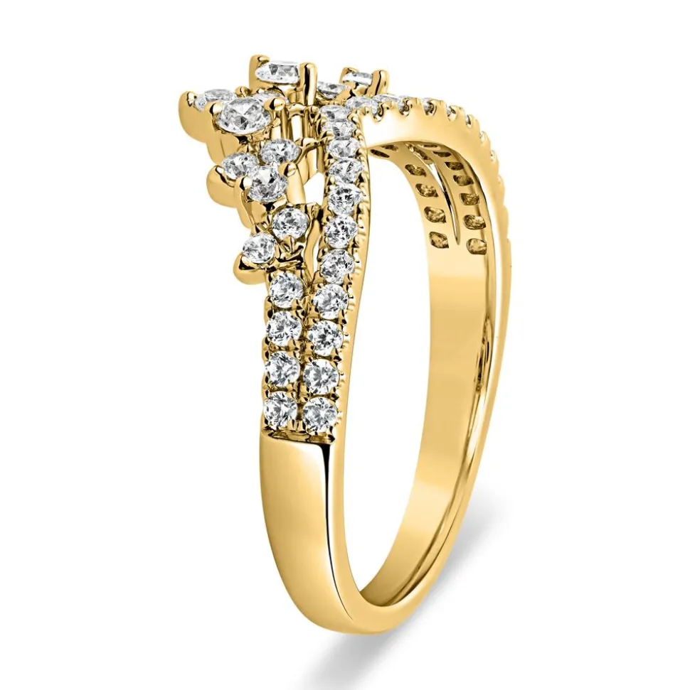 Gravierbarer Diamantring für Damen mit Brillanten BDR0110-GSL