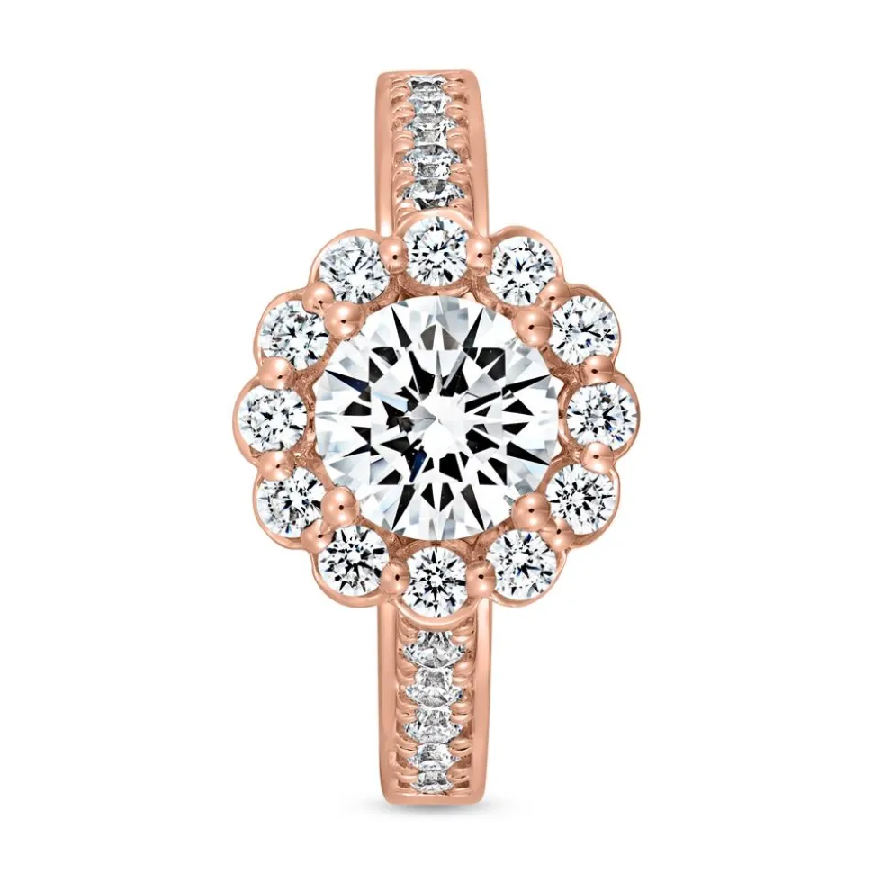 Gravierbarer Diamantring für Damen aus Roségold BDR0031-RSL