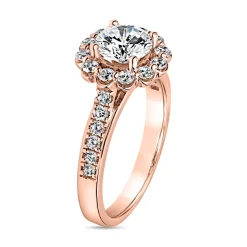 Gravierbarer Diamantring für Damen aus Roségold BDR0031-RSL
