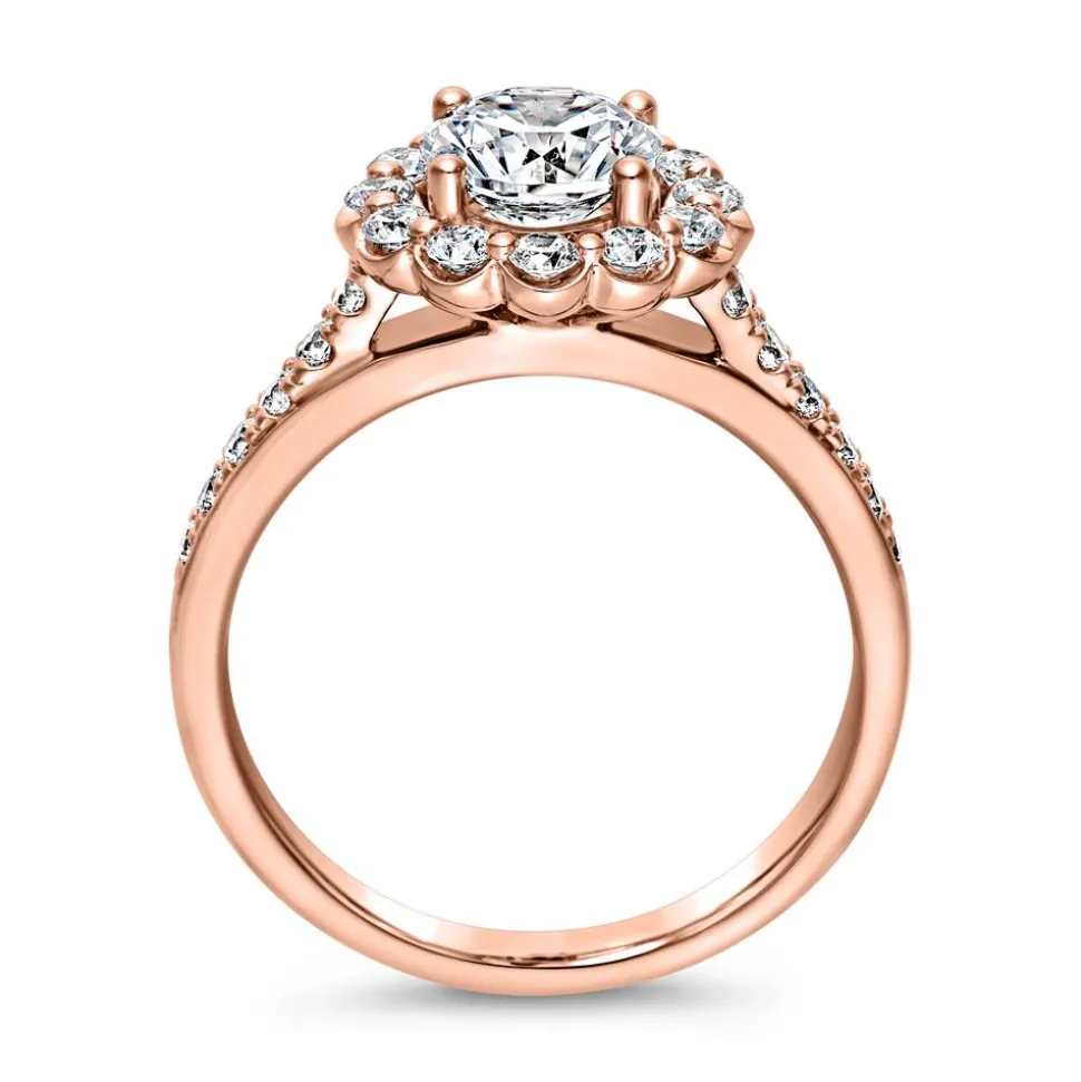 Gravierbarer Diamantring für Damen aus Roségold BDR0031-RSL