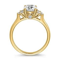Gravierbarer Diamantring aus Gelbgold mit Diamanten BDR0020-GSL
