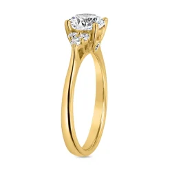 Gravierbarer Diamantring aus Gelbgold mit Diamanten BDR0020-GSL