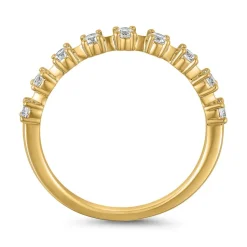 Gravierbarer Gelbgold Ring mit lab grown Brillanten BDR0114LG-GSL