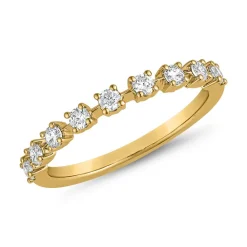 Gravierbarer Gelbgold Ring mit lab grown Brillanten BDR0114LG-GSL