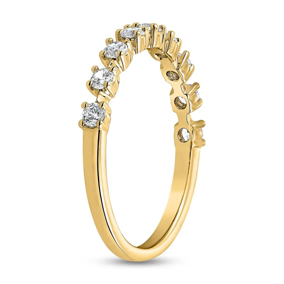 Gravierbarer Gelbgold Ring mit lab grown Brillanten BDR0114LG-GSL