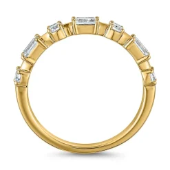 Gravierbarer Gelbgold Ring mit lab grown Diamanten BDR0120LG-GSL