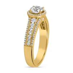 Gravierbarer Goldring mit lab grown Diamanten BDR0014LG-GSL