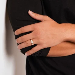 Gravierbarer Herrenring aus 925er Silber, rosévergoldet R8598SL