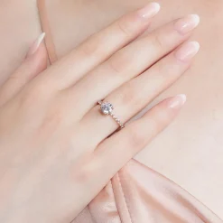 Gravierbarer lab grown Diamantring aus Roségold BDR0027LG-RSL