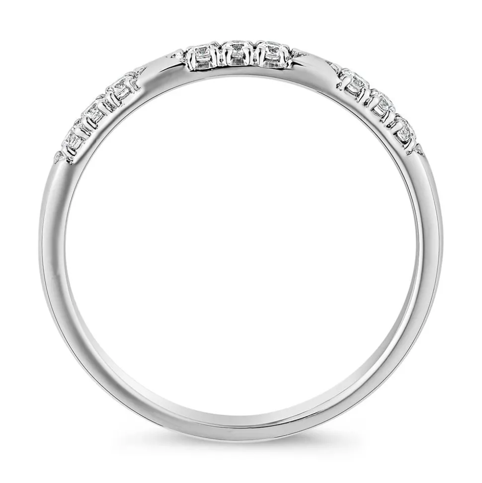 Gravierbarer Platin oder Weißgold Ring mit Brillanten BDR0121-WSL