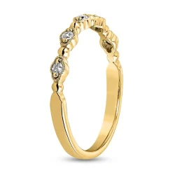 Gravierbarer Ring aus Gelbgold mit lab grown Diamanten BDR0113LG-GSL