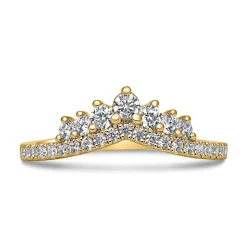 Gravierbarer Ring aus Gelbgold mit lab grown Brillanten BDR0109LG-GSL