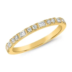 Gravierbarer Ring aus Gelbgold mit lab grown Diamanten BDR0065LG-GSL