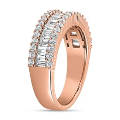 Gravierbarer Ring aus Roségold mit lab grown Diamanten BDR0069LG-RSL