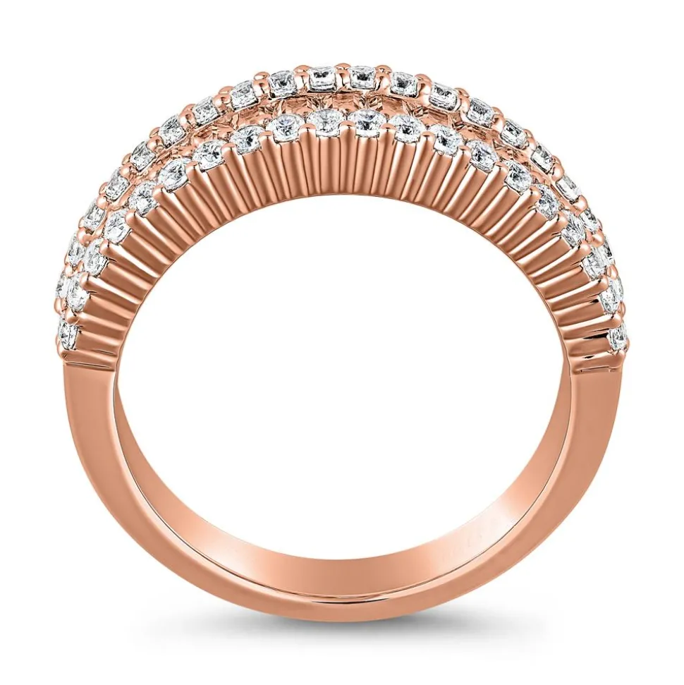 Gravierbarer Ring aus Roségold mit lab grown Diamanten BDR0069LG-RSL