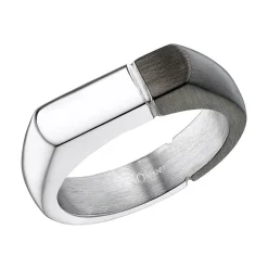 Gravierbarer Ring für Herren aus Edelstahl, bicolor 2033920