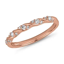 Gravierbarer Ring mit lab grown Diamanten aus Roségold BDR0119LG-RSL