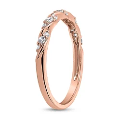 Gravierbarer Ring mit lab grown Diamanten aus Roségold BDR0119LG-RSL