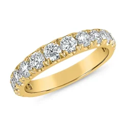 Gravierbarer Ring mit lab grown Diamanten aus Gelbgold BDR0093LG-GSL