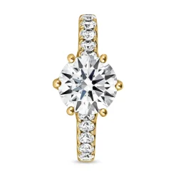 Gravierbarer Ring mit lab grown Diamanten aus Gelbgold BDR0018LG-GSL