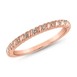 Gravierbarer Ring mit lab grown Brillanten, Roségold BDR0104LG-RSL