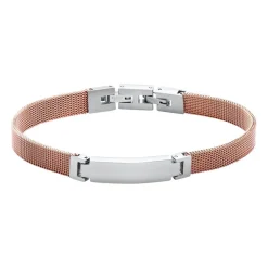 Gravierbares Mesh Armband aus Edelstahl, rosé B5276SL