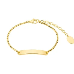 Gravurarmband für Damen aus Edelstahl, IP Gold 2034939