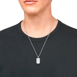 Gravurkette für Herren aus Edelstahl mit Dog Tag 2036864
