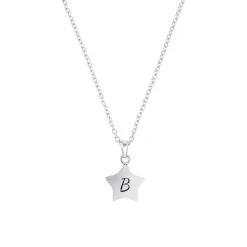 Gravurkette Stern für Mädchen, Sterlingsilber, Zirkonia 2035336