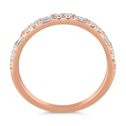 Gravurring für Damen aus Roségold mit Diamanten BDR0065-RSL