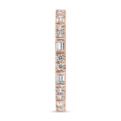 Gravurring für Damen aus Roségold mit Diamanten BDR0065-RSL