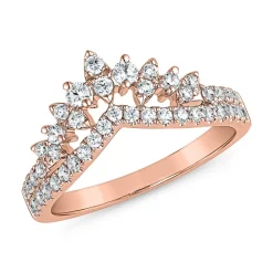 Gravurring mit Diamanten aus Roségold BDR0110-RSL