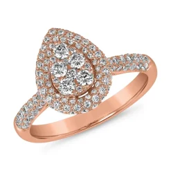 Gravurring mit lab grown Diamanten aus Roségold BDR0082LG-RSL