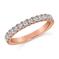 Halber Ewigkeitsring mit lab grown Diamanten, Roségold BDR0075LG-RSL