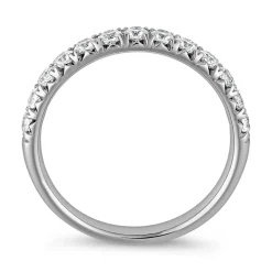 Halber Ewigkeitsring, Weißgold oder Platin, Diamanten BDR0079-WSL