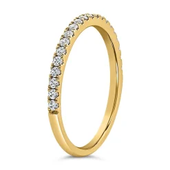 Halb-Memoire Ring mit lab-grown Diamanten, Gelbgold BDR0127LG-GSL