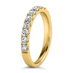 Halb-Memoire-Ring mit lab-grown Brillanten, Gelbgold BDR0129LG-GSL