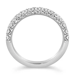 Half Eternity Diamantring aus Weißgold oder Platin BDR0075-WSL