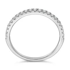 Half Eternity Ring mit Labordiamanten, Weißgold, Platin BDR0127LG-WSL