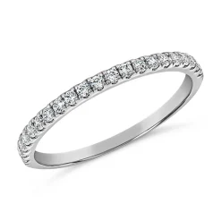 Half Eternity Ring mit Labordiamanten, Weißgold, Platin BDR0127LG-WSL