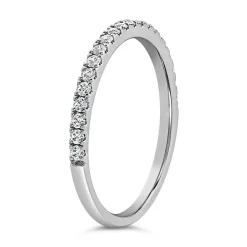 Half Eternity Ring mit Labordiamanten, Weißgold, Platin BDR0127LG-WSL