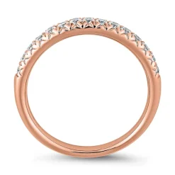 Half-Eternity Diamantring aus Roségold, gravierbar BDR0068-RSL