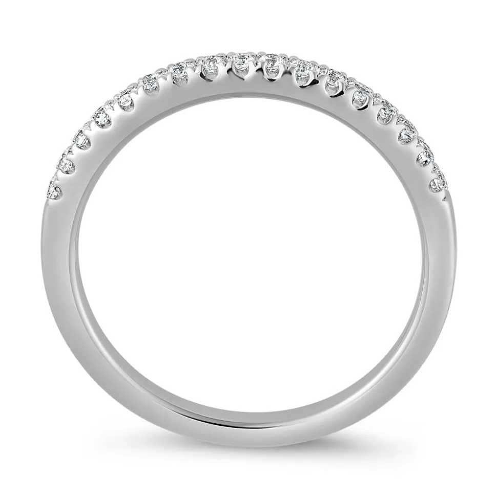 Half-Eternity Ring für Damen aus Weißgold oder Platin BDR0071-WSL