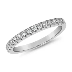 Half-Eternity Ring mit Diamanten, Weißgold oder Platin BDR0062-WSL