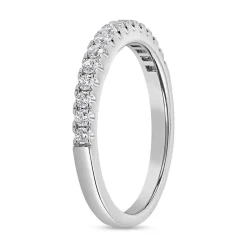 Half-Eternity Ring mit Diamanten, Weißgold oder Platin BDR0062-WSL