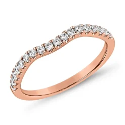 Half-Eternity Ring Welle mit Diamanten aus Roségold BDR0051-RSL
